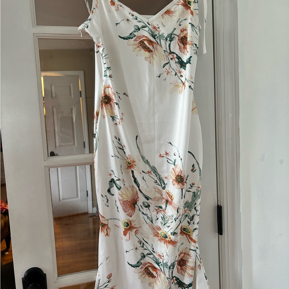 Floral White Dress
